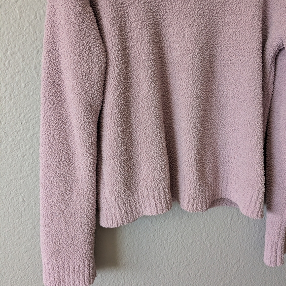 Mauve Crew Neck Boucle Textured Sweater Long Sleeves Sz. M - Picture 6 of 7